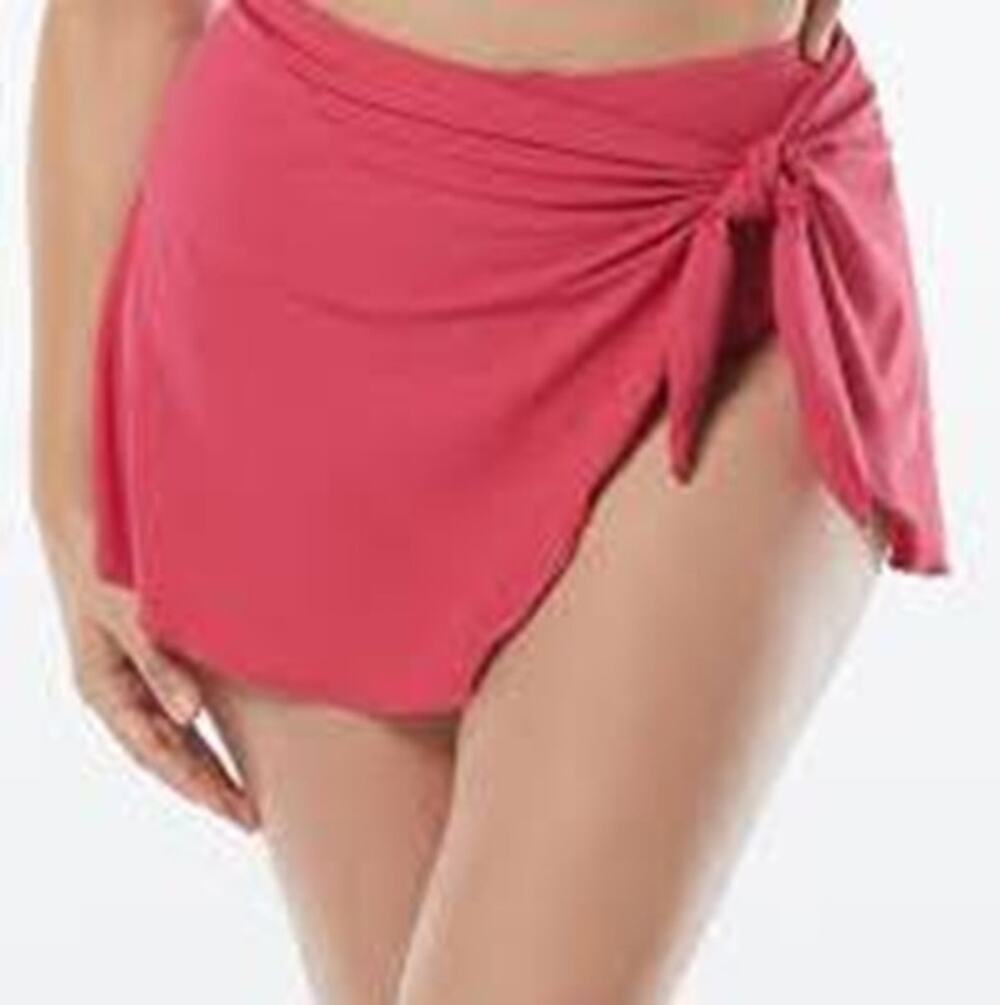 Contour by Coco Reef Swim Bottom with Attached Sarong Dragon Fruit Size XL NWT